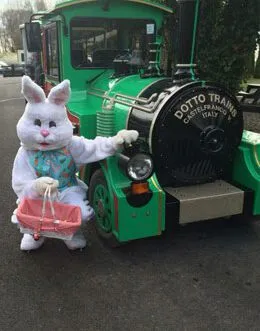 easter bunny & train