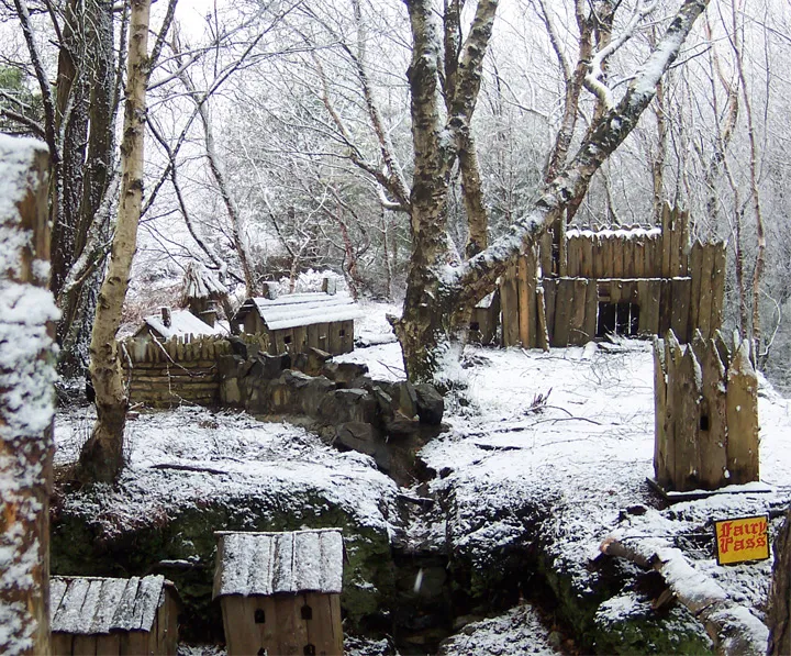 fairy village at winter