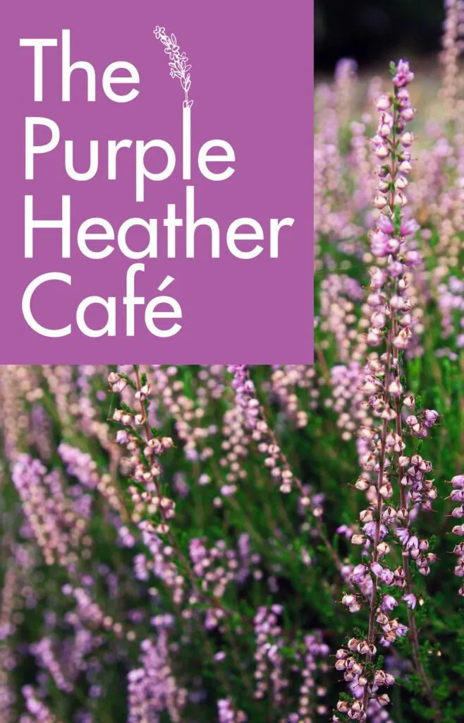 Purple Heather Café logo with Heather image
